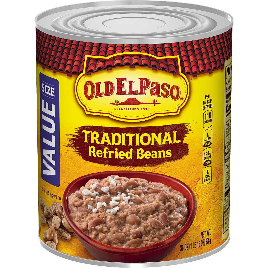 Refried Beans Traditional 31 oz Can